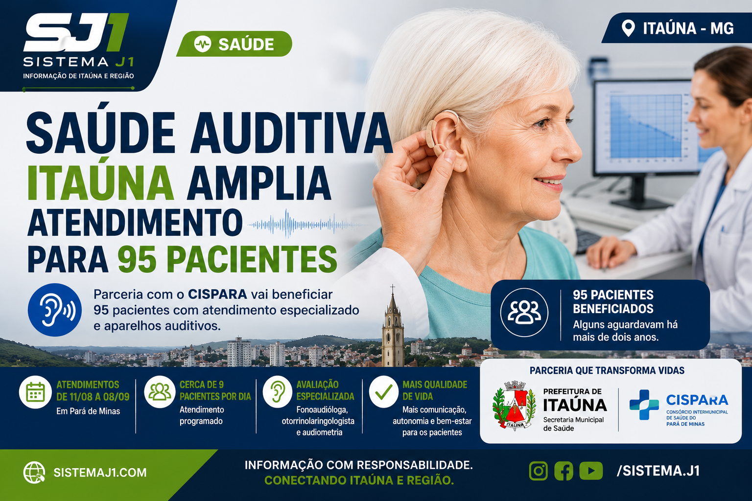Itaúna amplia atendimento em saúde auditiva e garante aparelhos para 95 pacientes