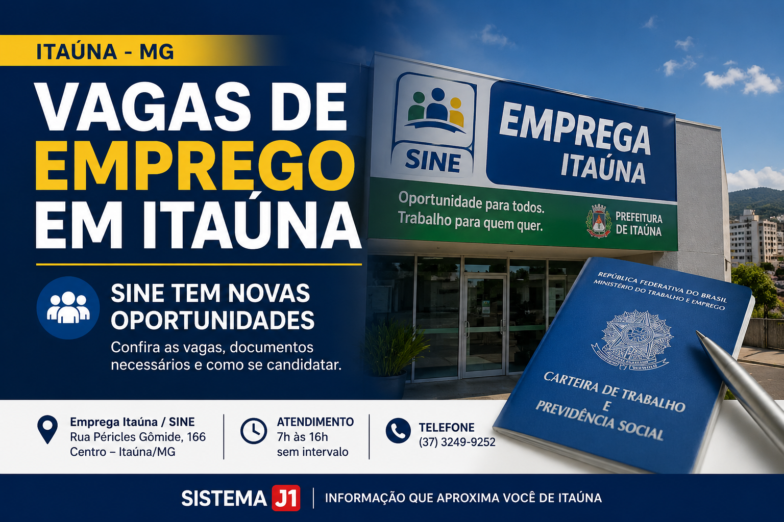Vagas de emprego em Itaúna: SINE tem novas oportunidades; veja como se candidatar