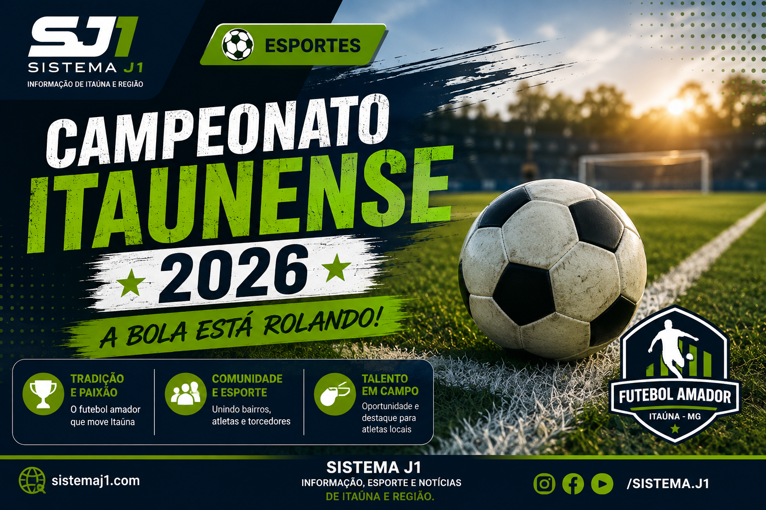 Campeonato Itaunense de Futebol Amador 2026 começa e movimenta o esporte local