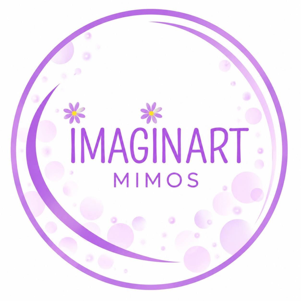 Logomarca da Imaginart Mimos em tons de lilás